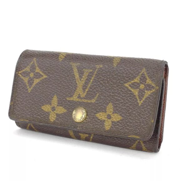 Louis Vuitton key case Monogram beige Monogram canvas Authentic used T10537 - Picture 1 of 9